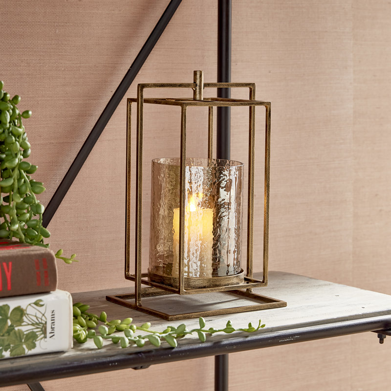 Hurricane Candle Holder, 11.5" H x 7" W x 5.75" D