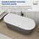 Colour 67''L x 31''W Freestanding Soaking Acrylic Bathtub with Chrome Drain and Overflow