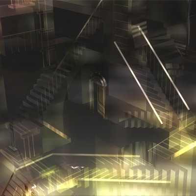 Talen, Illustration 3D de l'illusion sur toile, impression