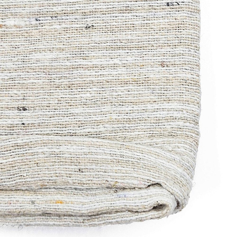 Brighton Beige and White Striped Recycled Cotton Throw Blanket Set