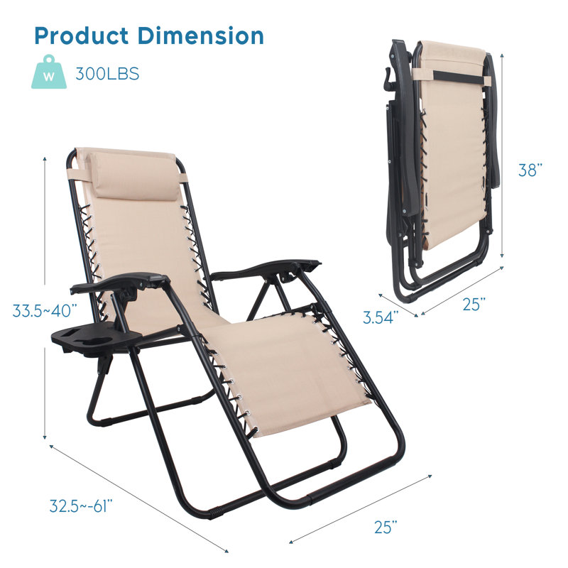 Fauteuil inclinable Zero Gravity Chair, Brun