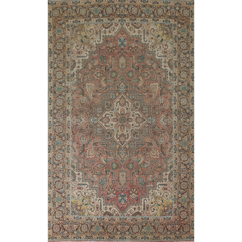 Tapis traditionnel géométrique rose