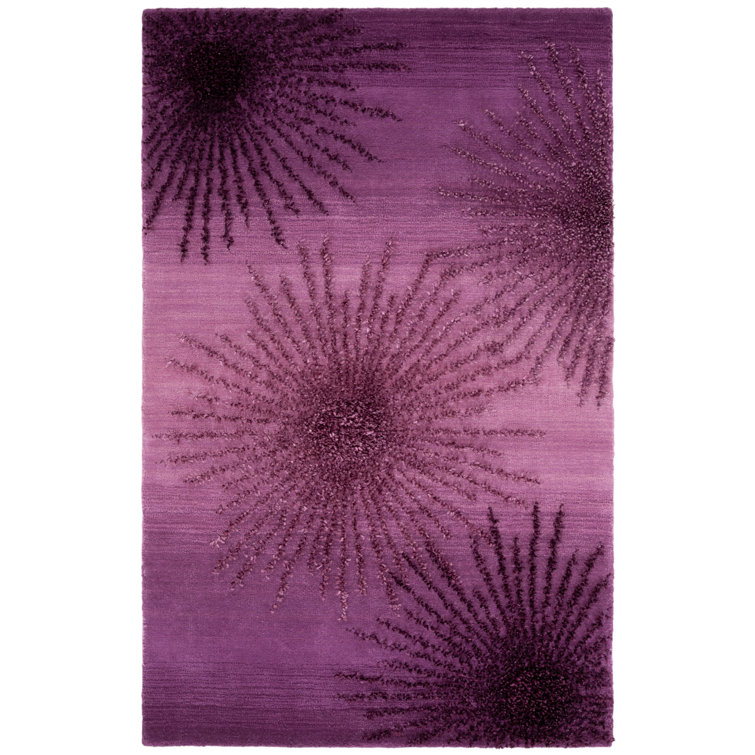Amier Hand Tufted Wool And Viscose Floral Rug