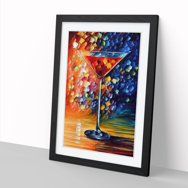 Cocktail Vol.1 - Single Picture Frame Print, Black Framed, 46cm H x 34cm W x 2cm D