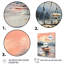 Lumières bleues du port, coucher de soleil en bateau - art mural coucher de soleil côtier-206903025-206902958