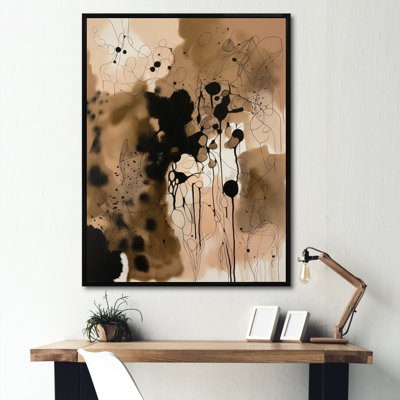 «Brown Colorful Symmetry III», reproduction d'art abstrait mural