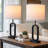 Ensemble de 2 lampes de table noires 21 po, 2 pièces