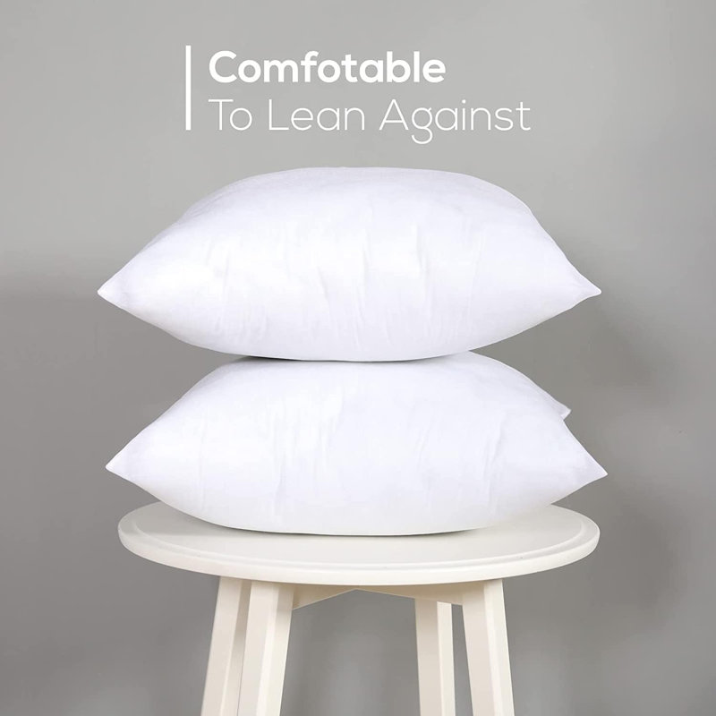 Carnaby White Square Cushion Pad, Square 45.7cm H x 45.7cm W x 10cm D