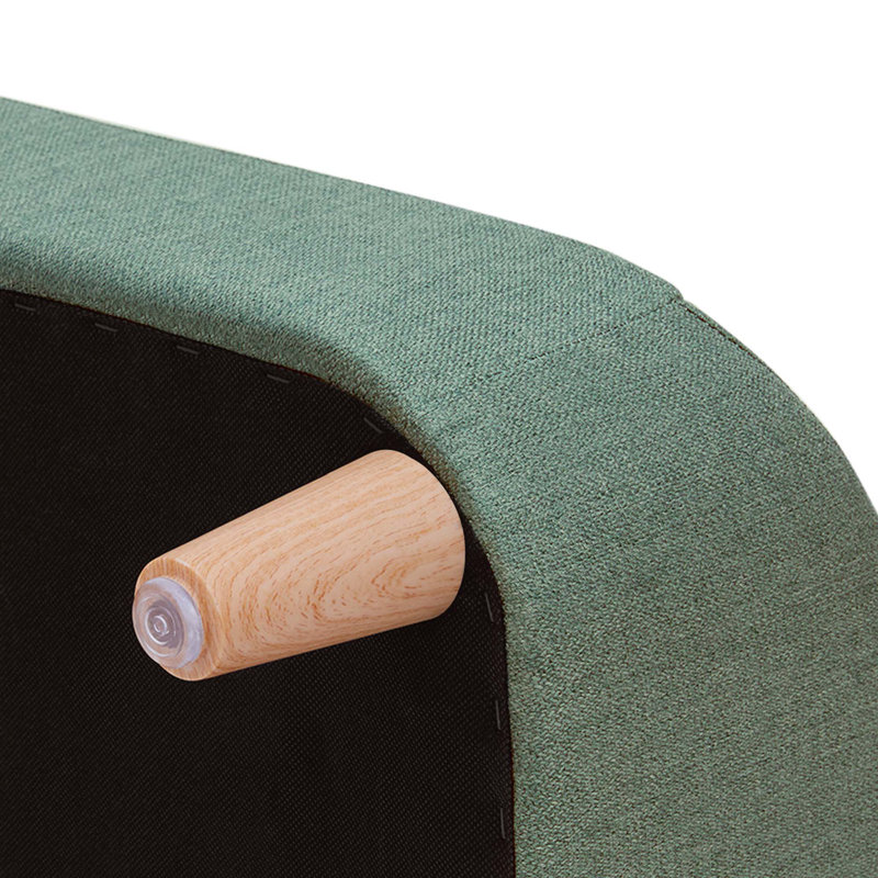 Teamson Pets Linen Sofa Dog Bed for Small/Medium Dogs, Sea Green