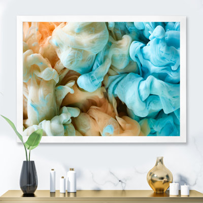 Encre bleue et verte, art mural moderne