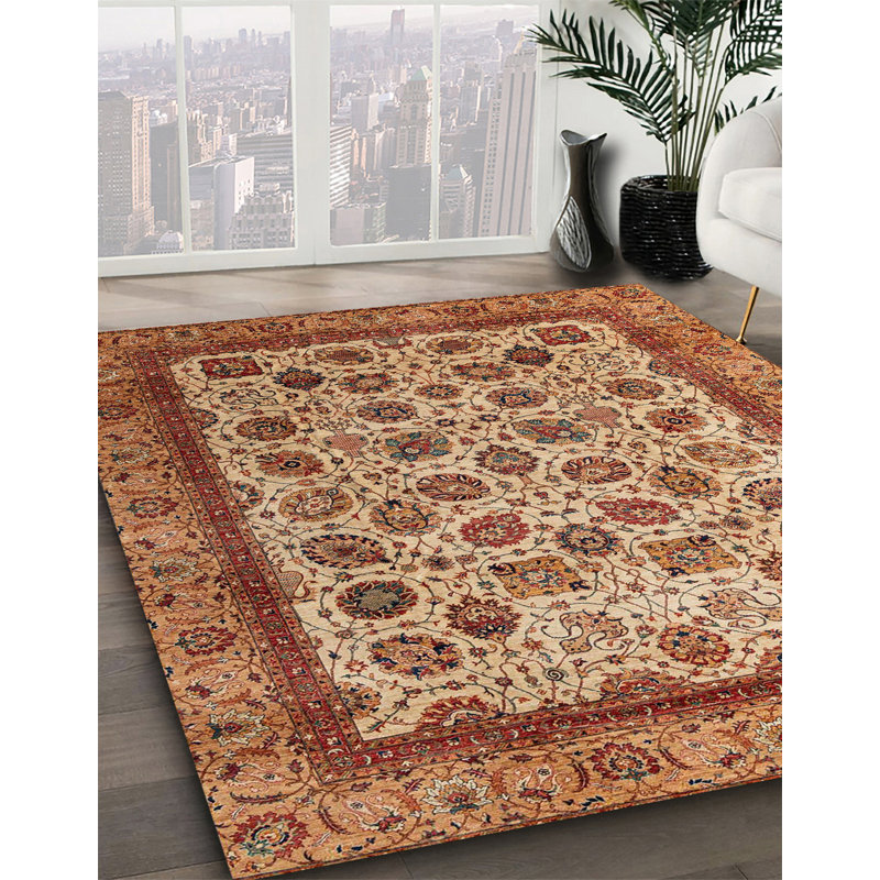 Tapis abstrait moderne 4177, Rond 5 pi
