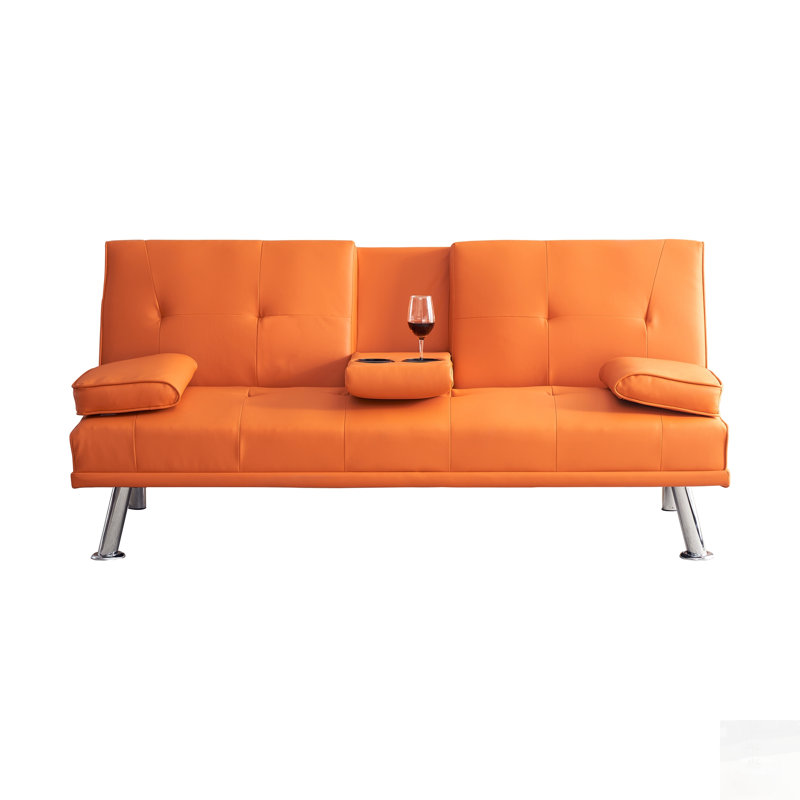 Leather Multifunctional Double Folding Sofa Bed