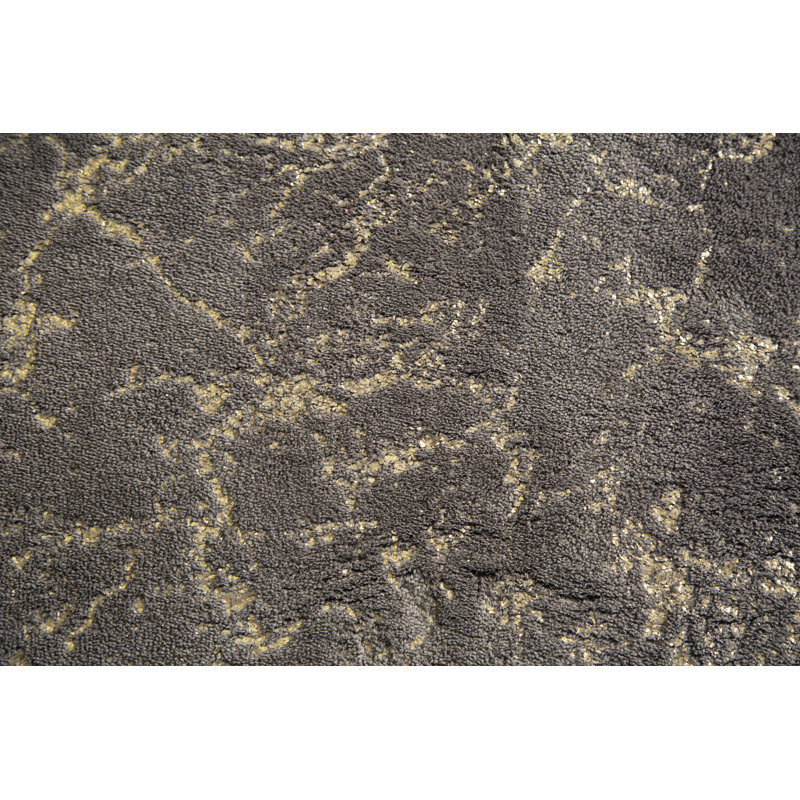 Tapis gris / doré