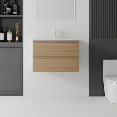 Meuble-lavabo flottant avec lavabo