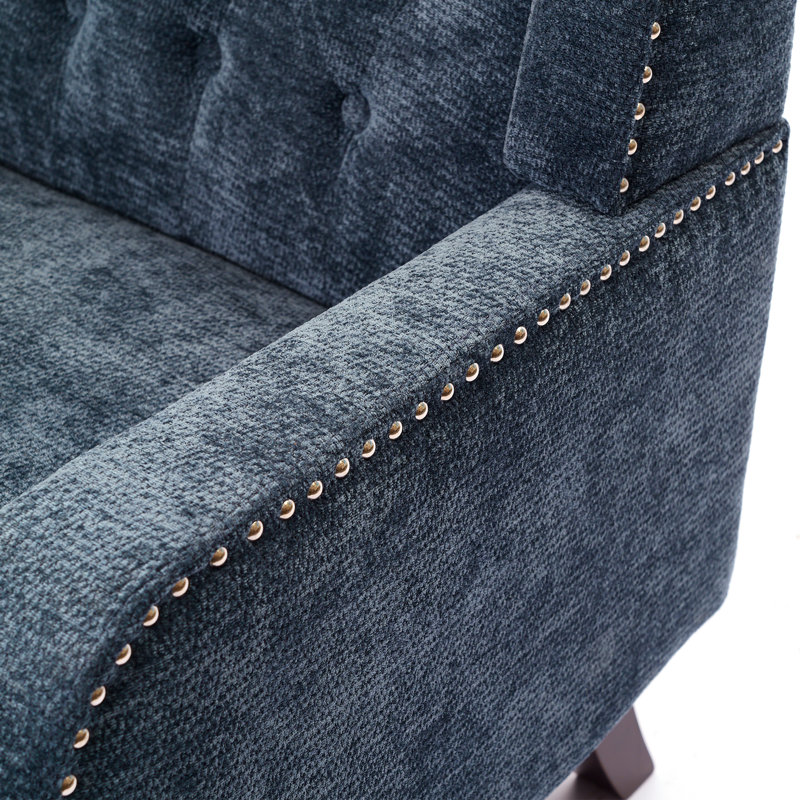 Fauteuil d'appoint rembourré 21,65 po, Bleu