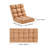 Floor Chair, 14 Adjustable Positions Folding Floor Gaming Chair with Back Support, Sturdy Metal Frame with Recycled Foam and Coral Fleece Surface, Multifunctional for Reading, Relaxing, Brown-129355354