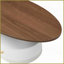 Ensemble de 2 tables basses gigognes: ovale et amp; Tables rondes de salon blanches, flexibles et peu encombrantes Assemblage facile-417501326