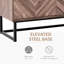 Buffet, conception à double porte, armoire d'appoint en noyer avec tablette réglable et grand buffet pour un rangement bien organisé