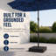 Parasol de patio rectangulaire 15 pi avec base-130370818