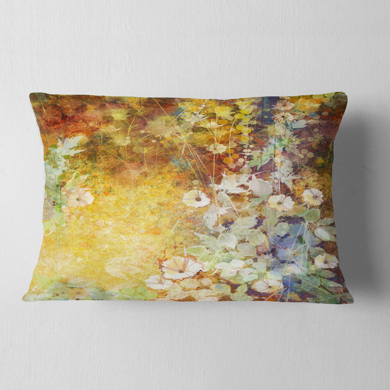 Coussin floral à feuilles de fleurs