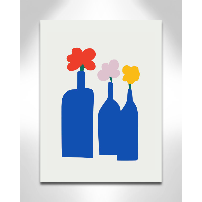 «Bold Blooms Trio Print» par Dean, No Frame, L 18 po x H 24 po, Toile tendue