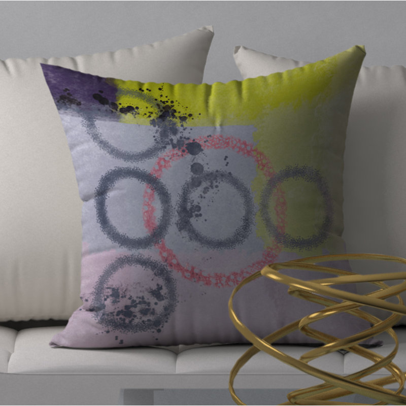  Housse et insert de coussin carré vivifiant, 18" x 18"