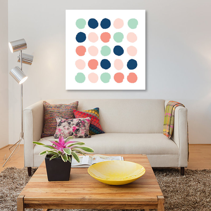«Kiela Dots», impression sur toile, H 48 po x l 48 po x P 1,5 po, Toile tendue