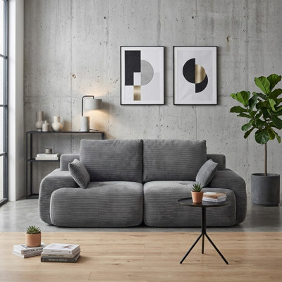 Causeuse à compression moderne en velours côtelé