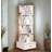 360° Rotating 5-Tier Wheeled Bookshelf – Space-Saving Narrow Corner Organizer, Wood Display Bookcase for Bedroom/Living Room/Study-1561791033-1561791029