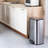 Stainless Steel Kitchen Trash Can with Soft-Close Lid, Rectangular Garbage Bin