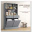 Armoire de rangement pour garde-manger 68 "avec station de charge, 2 armoires à ordures inclinables et support pour micro-ondes-378484379