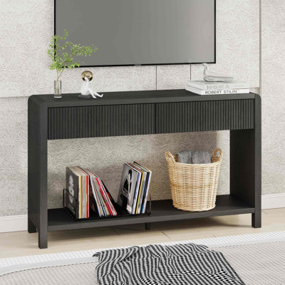 Guinna 2-Drawer Wood Console Table