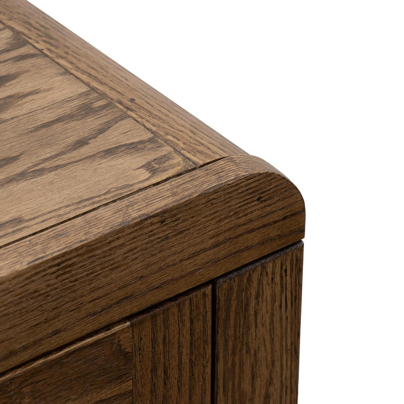Table de bout Haven 24 po, aucun assemblage requis, finition chêne bourbon, Brun