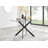 Lenworth Modern Black Metal and Glass Dining Table Set with 4 Luxury Faux Leather Dining Chairs-986233509