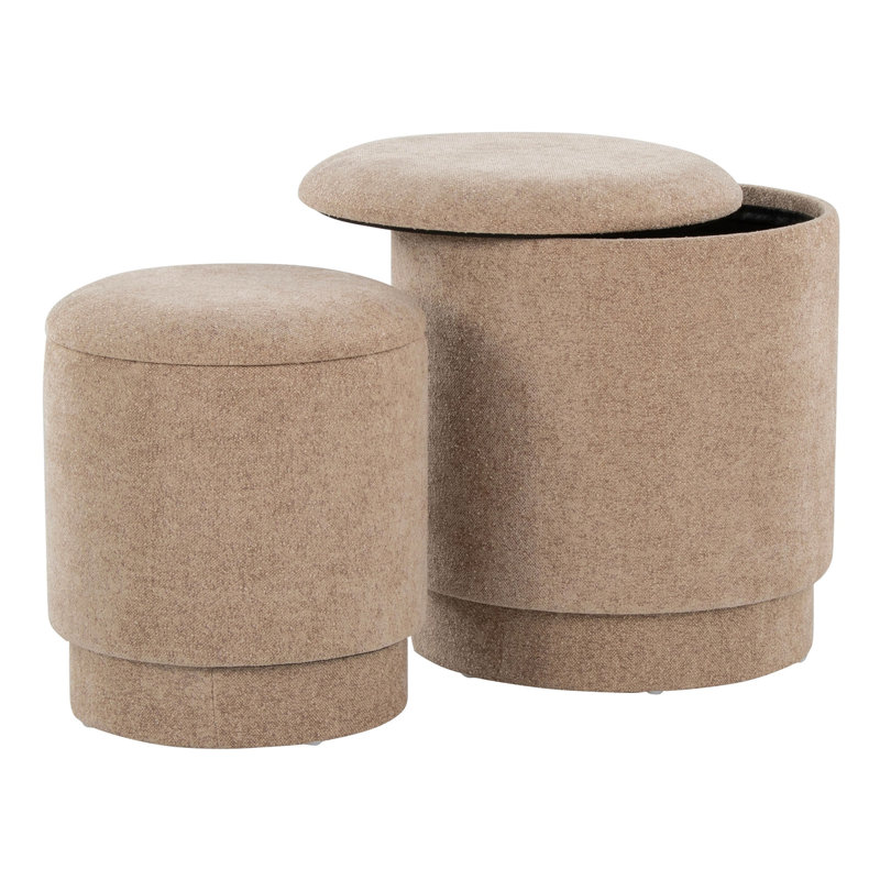 Ensemble de repose-pieds Marla par Lumisource, Brun