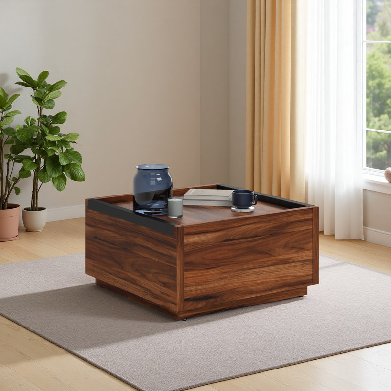 Table basse avec tiroirs pleine extension
