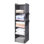 Organisateur de penderie et tablettes suspendues (5 tablettes suspendues avec 2 poches latérales), rangement pliable (gris)