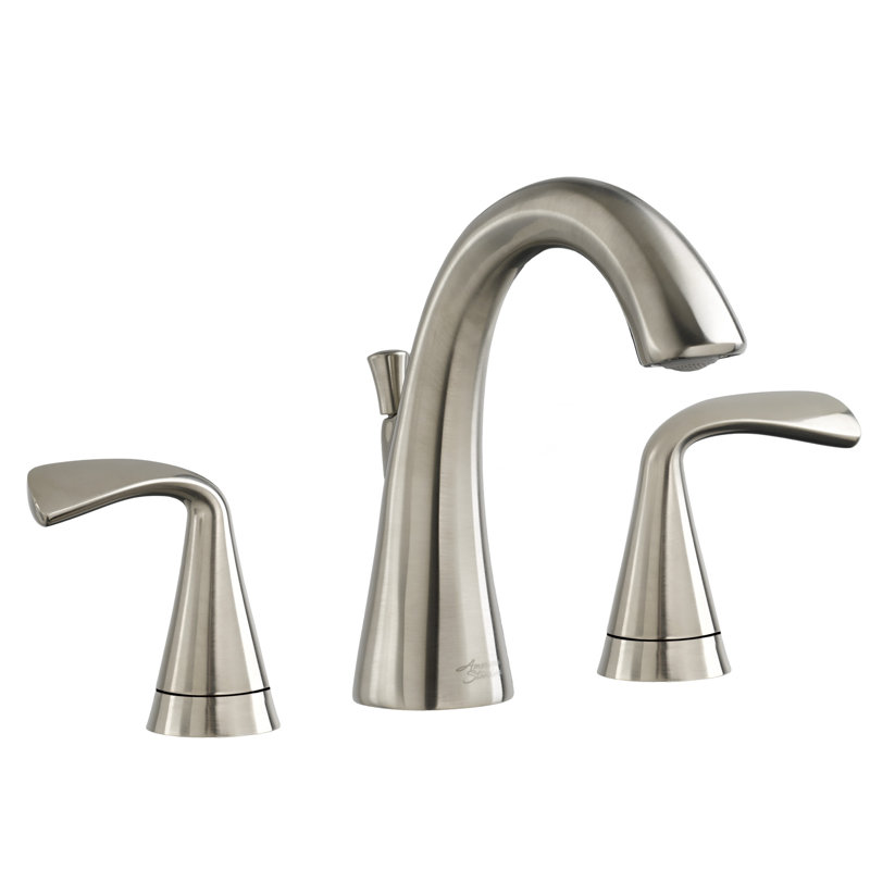 Fluent Widespread Bathroom Faucet with Drain Assembly, Satin Nickel