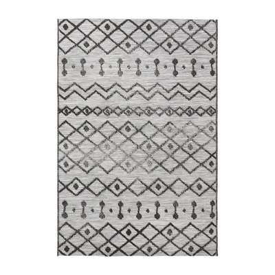 Rectangle Geometric Hand Woven Indoor / Outdoor Area Rug