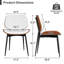 Chaises de salle à manger rembourrées en cuir de polyuréthane, chaises d'appoint pour salles à manger, cuisines et salons-109327969