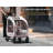 EchoSmile Pink Folding Pet Stroller with All-Terrain Wheels