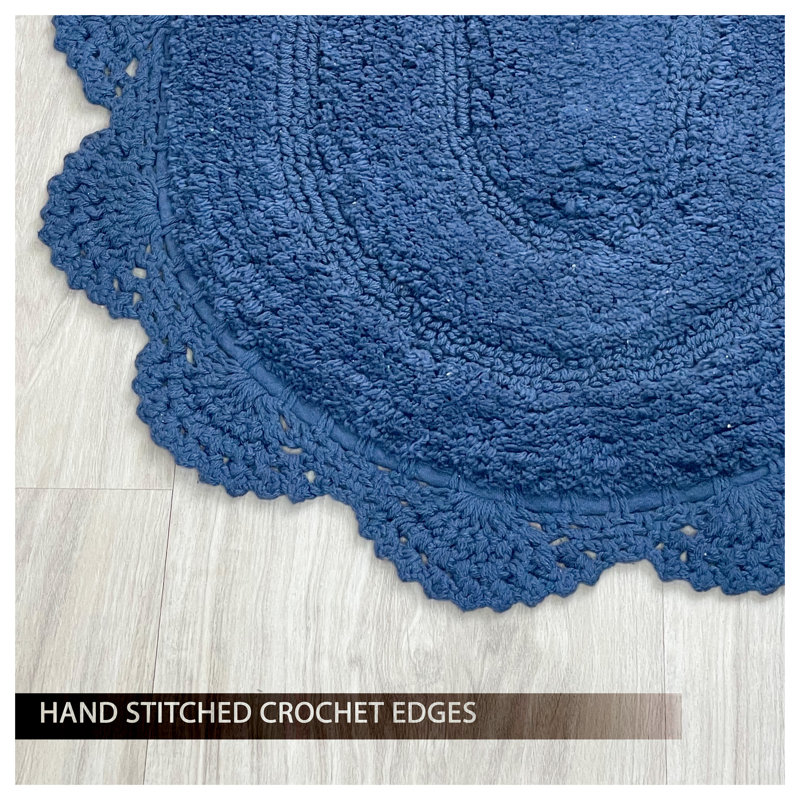 Tapis pour salle de bain Crouseville, Marine