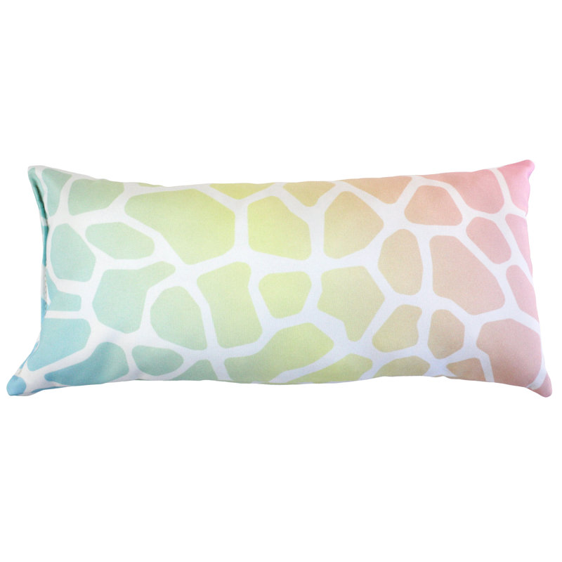 Animal Print Reversible Throw Pillow, Pastel Gradient