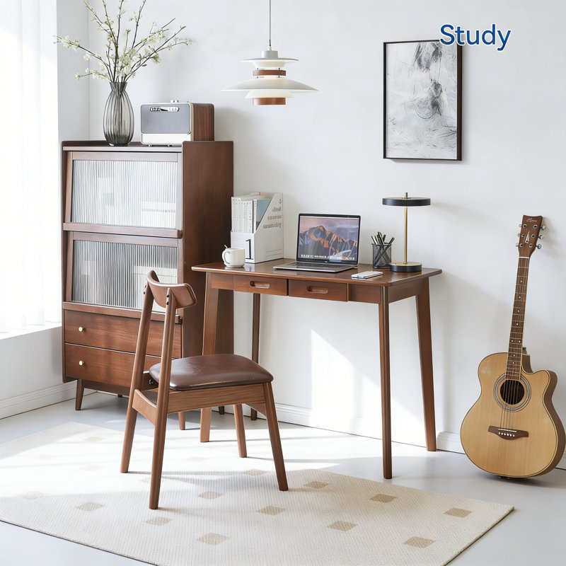 Computer Desk, Dark Brown/Dark Brown