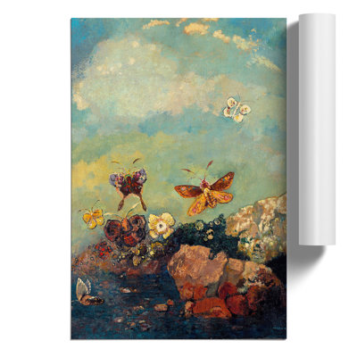 Butterflies by Odilon Redon - Frameless Print