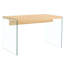 Table basse avec côtés en verre trempé solide et transparent - Coussinets en bas, amplement d'espace pour la décoration des boissons, coussinets à assemblage rapide, magazines de 27,5 pouces de large, grande surface rapide