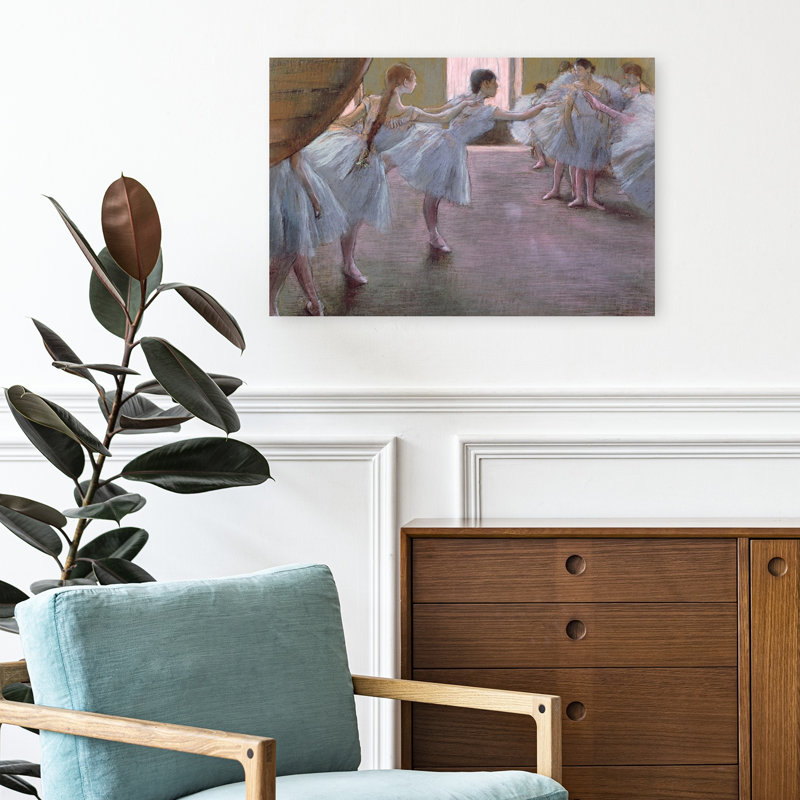 Danseuses en répétition, 1875-1877, estampe d'art mural abstraite contemporaine, H 16 po x l 24 po