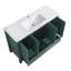 Meuble-lavabo de 48 po avec lavabo en résine intégré, rangement spacieux et portes à fermeture en douceur pour une conception élégante et fonctionnelle