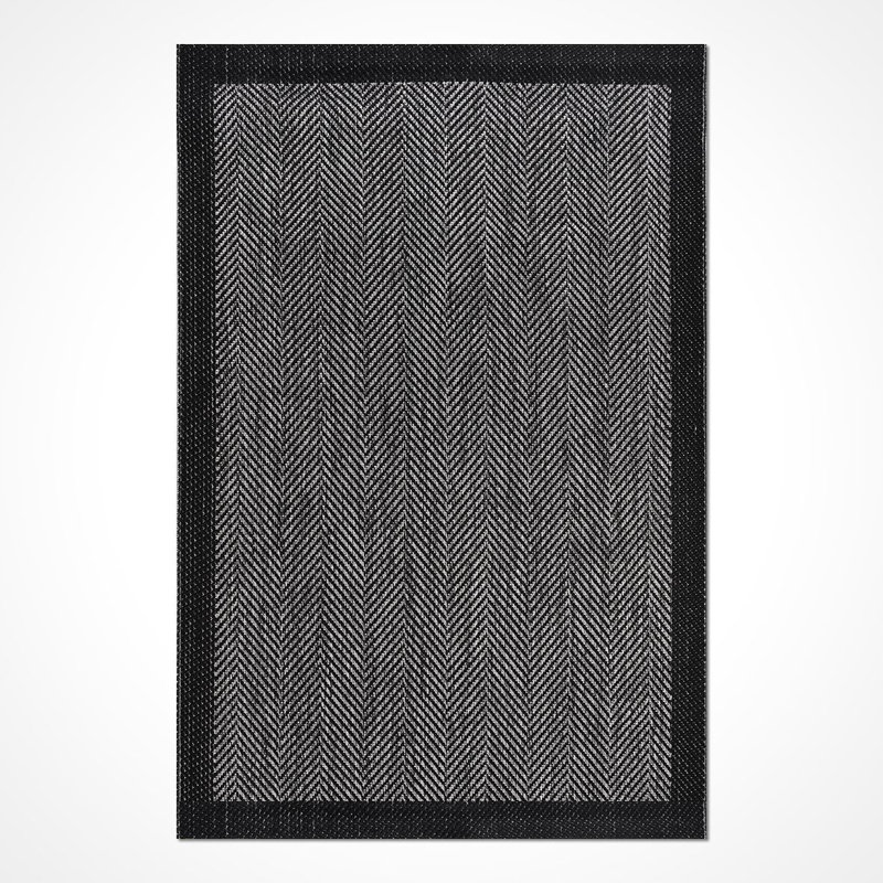 Tapis gris moderne lavable à la machine, Carré 5 pi 3 po