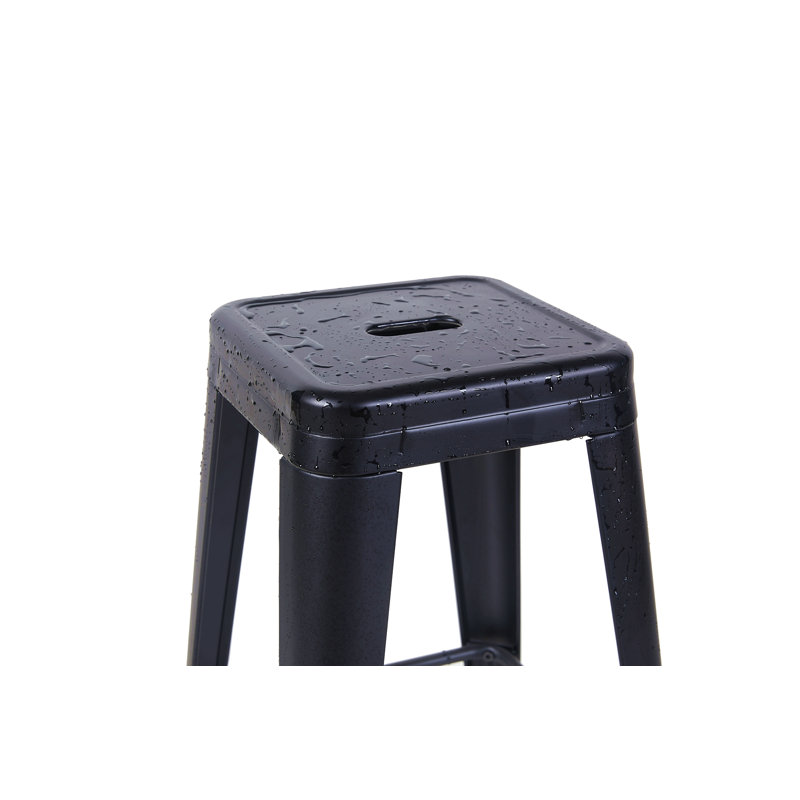 Tabouret à hauteur de comptoir 24 po, ensemble de 2 tabourets de bar en métal sans dossier, non empilable, amovible et facile à assembler